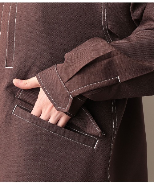 JUNRED(ジュンレッド)の「【セットアップ可能】ラスターツイルショートブルゾン(ブルゾン・メンズ・ブラック/ダークブラウン・S/M/L)」の17枚目の写真