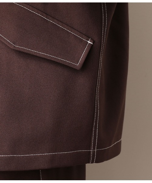 JUNRED(ジュンレッド)の「【セットアップ可能】ラスターツイルショートブルゾン(ブルゾン・メンズ・ブラック/ダークブラウン・S/M/L)」の18枚目の写真