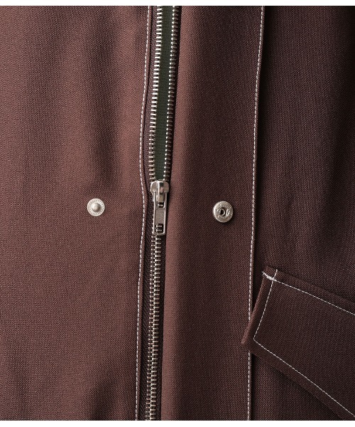 JUNRED(ジュンレッド)の「【セットアップ可能】ラスターツイルショートブルゾン(ブルゾン・メンズ・ブラック/ダークブラウン・S/M/L)」の19枚目の写真