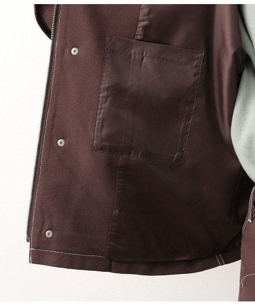 JUNRED(ジュンレッド)の「【セットアップ可能】ラスターツイルショートブルゾン(ブルゾン・メンズ・ブラック/ダークブラウン・S/M/L)」の20枚目の写真