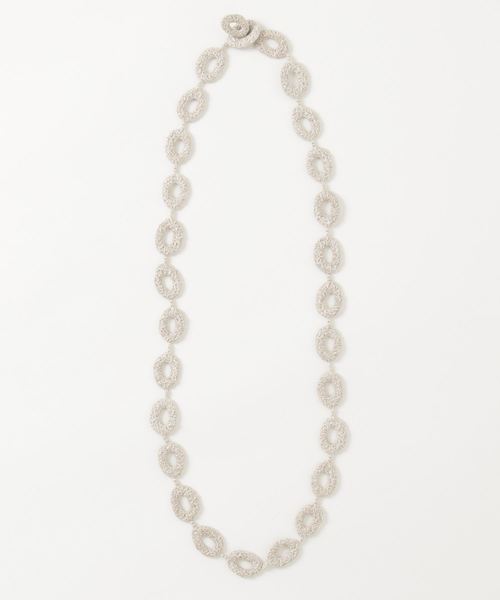 fennica(フェニカ)の「OOO TRIPLE O / オーバルネックレス ロング シルク&リネン ナチュラル <WOMEN>(ネックレス・レディース・ナチュラル・ONE SIZE)」の1枚目の写真
