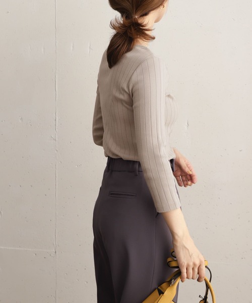 「URBAN RESEARCH DOORS」 7分袖カットソー MEDIUM ベージュ系その他 レディース URBAN RESEARCH DOORS（アーバンリサーチドアーズ）の「針抜き7