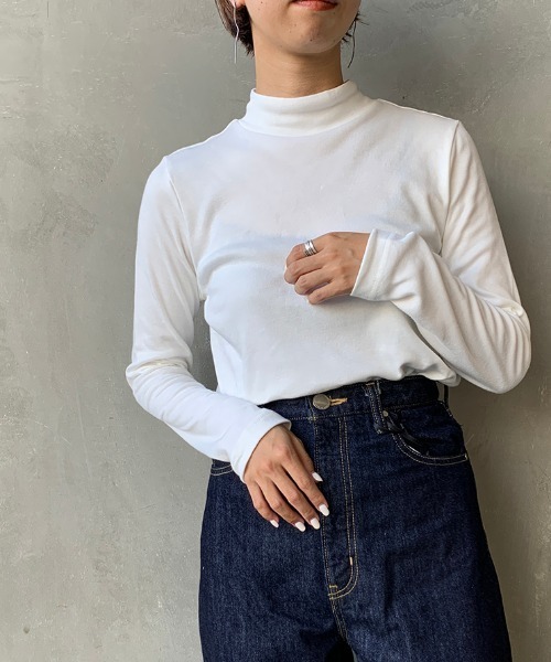 Hanes ヘインズ の Hanes ヘインズ ウォームモックネックtシャツ Tシャツ カットソー Wear