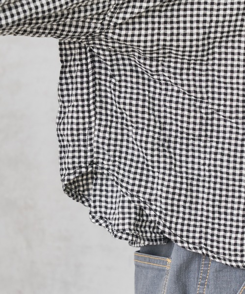 PUAL CE CIN（ピュアルセシン）の「ヘリンボーン襟フリルブラウス（シャツ/ブラウス・レディース・オフホワイト/ブラック/その他1/その他2・FREE）」の21枚目の写真