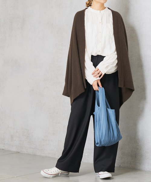 PUAL CE CIN（ピュアルセシン）の「ヘリンボーン襟フリルブラウス（シャツ/ブラウス・レディース・オフホワイト/ブラック/その他1/その他2・FREE）」の15枚目の写真