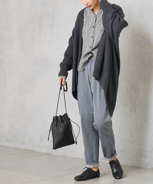 PUAL CE CIN（ピュアルセシン）の「ヘリンボーン襟フリルブラウス（シャツ/ブラウス・レディース・オフホワイト/ブラック/その他1/その他2・FREE）」の10枚目の写真