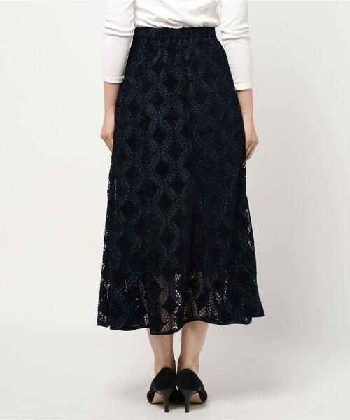 Cheek（チーク）の「フレア切り替えスカート（スカート・レディース・ネイビー/ブラウン/マスタード・MEDIUM）」の5枚目の写真