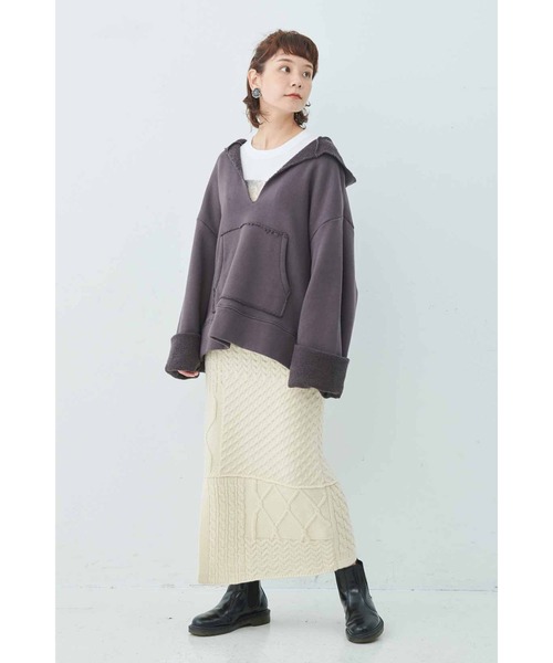セール】MEDE19F リメイク風ニットスカート〈アイボリー 
