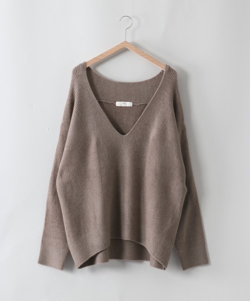 cepo（セポ）の「センターリブゆるＶネックニット（ニット/セーター・レディース・ブラック/オフホワイト/グレー/オレンジ・M）」の20枚目の写真