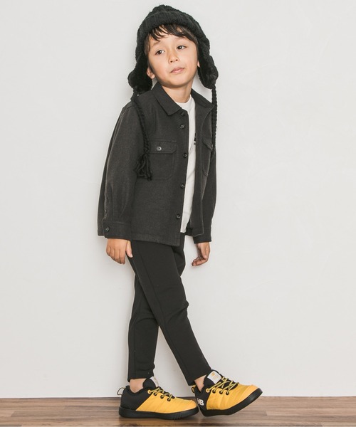 BAYFLOW（ベイフロー）の「[KIDS]ウーリーテックCPOシャツ（シャツ/ブラウス・キッズ・ベージュ/ブルー/チャコール・MEDIUM/LARGE/X-LARGE/XX-LARGE）」の4枚目の写真