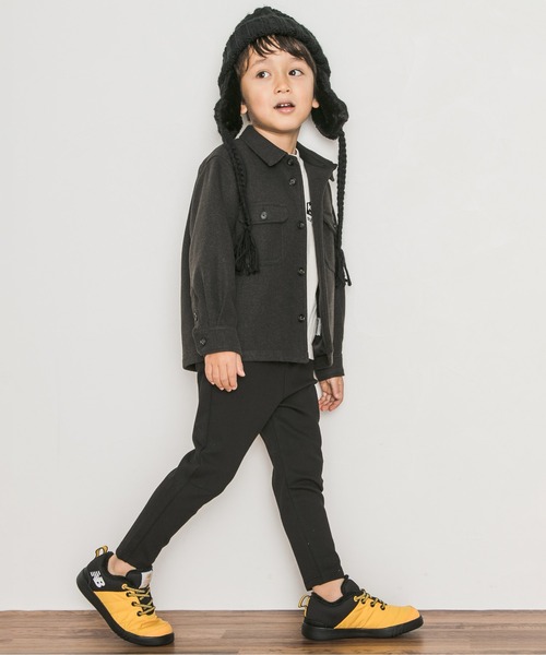 BAYFLOW（ベイフロー）の「[KIDS]ウーリーテックCPOシャツ（シャツ/ブラウス・キッズ・ベージュ/ブルー/チャコール・MEDIUM/LARGE/X-LARGE/XX-LARGE）」の5枚目の写真