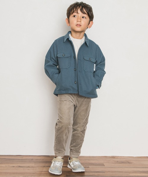 BAYFLOW（ベイフロー）の「[KIDS]ウーリーテックCPOシャツ（シャツ/ブラウス・キッズ・ベージュ/ブルー/チャコール・MEDIUM/LARGE/X-LARGE/XX-LARGE）」の7枚目の写真