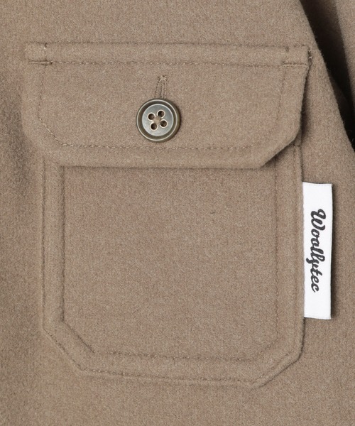 BAYFLOW（ベイフロー）の「[KIDS]ウーリーテックCPOシャツ（シャツ/ブラウス・キッズ・ベージュ/ブルー/チャコール・MEDIUM/LARGE/X-LARGE/XX-LARGE）」の14枚目の写真