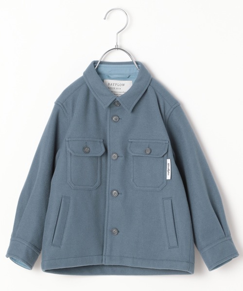 BAYFLOW（ベイフロー）の「[KIDS]ウーリーテックCPOシャツ（シャツ/ブラウス・キッズ・ベージュ/ブルー/チャコール・MEDIUM/LARGE/X-LARGE/XX-LARGE）」の11枚目の写真