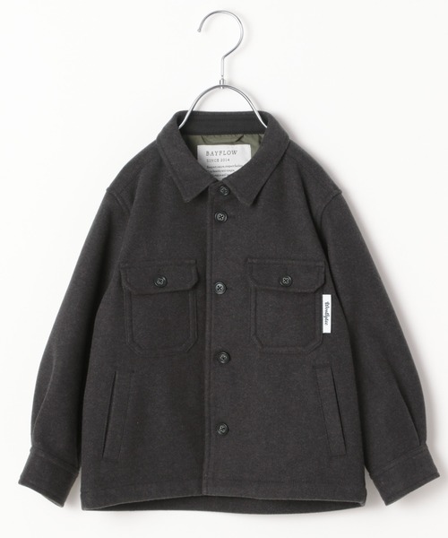 BAYFLOW（ベイフロー）の「[KIDS]ウーリーテックCPOシャツ（シャツ/ブラウス・キッズ・ベージュ/ブルー/チャコール・MEDIUM/LARGE/X-LARGE/XX-LARGE）」の10枚目の写真