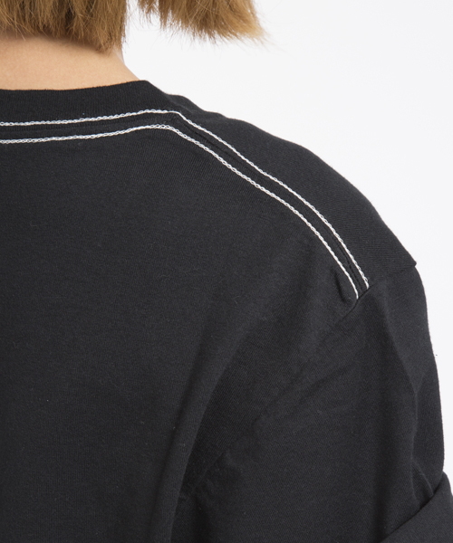 X-girl（エックスガール）の「XgirlｘChadmoore FALL BIG TEE（Tシャツ/カットソー・レディース・ホワイト/ブラック・ONE SIZE）」の8枚目の写真