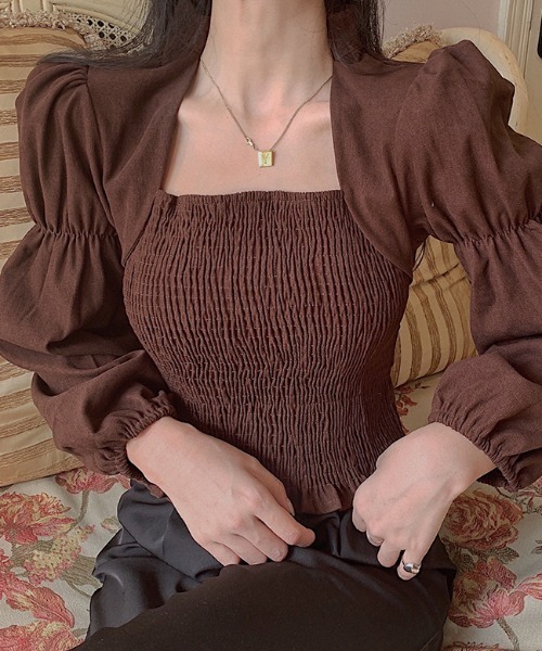 yuue' ( wear )（ユーイ）の「ロングスリーブ袖ボリュームブラウス（シャツ/ブラウス・レディース・ブラウン/ブラック・FREE）」の17枚目の写真