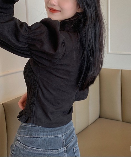 yuue' ( wear )（ユーイ）の「ロングスリーブ袖ボリュームブラウス（シャツ/ブラウス・レディース・ブラウン/ブラック・FREE）」の13枚目の写真