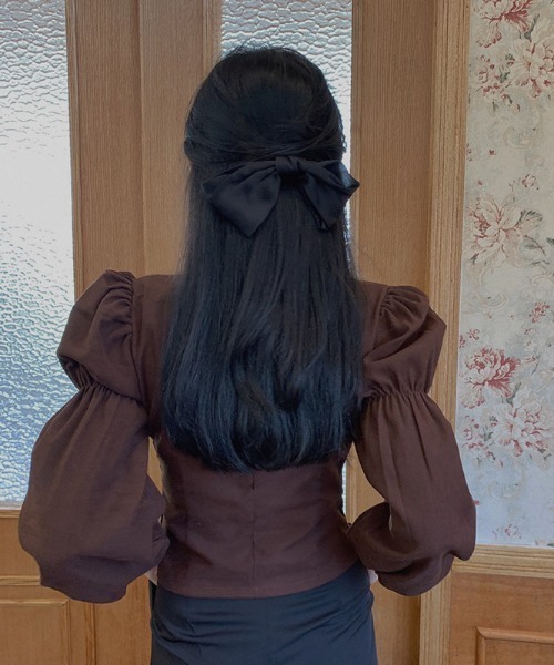 yuue' ( wear )（ユーイ）の「ロングスリーブ袖ボリュームブラウス（シャツ/ブラウス・レディース・ブラウン/ブラック・FREE）」の21枚目の写真