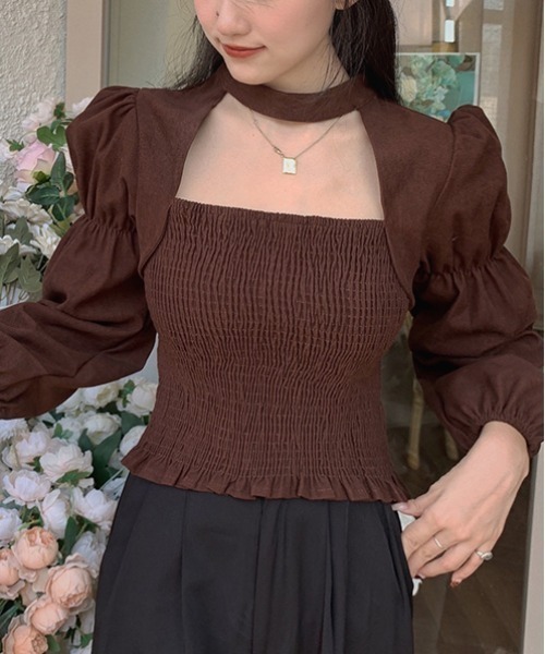 yuue' ( wear )（ユーイ）の「ロングスリーブ袖ボリュームブラウス（シャツ/ブラウス・レディース・ブラウン/ブラック・FREE）」の22枚目の写真