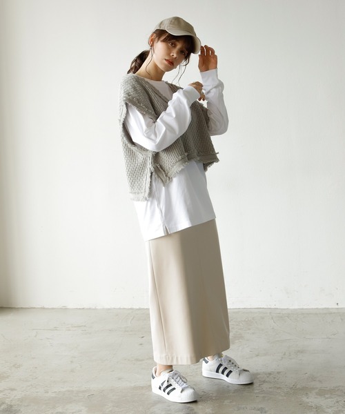 Auntie Rosa Holiday（アンティローザホリデー）の「メキシカンフリンジニットベスト（ベスト・レディース・ブラック/ナチュラル/カーキ/ライトグレー・FREE）」の15枚目の写真