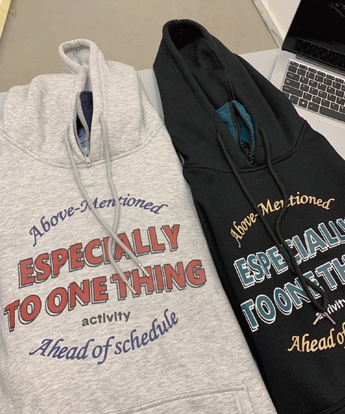 meJane（ミージェーン）の「重ね着風オーバーサイズプルパーカー（パーカー・レディース・ブラック/グレー・FREE）」の14枚目の写真