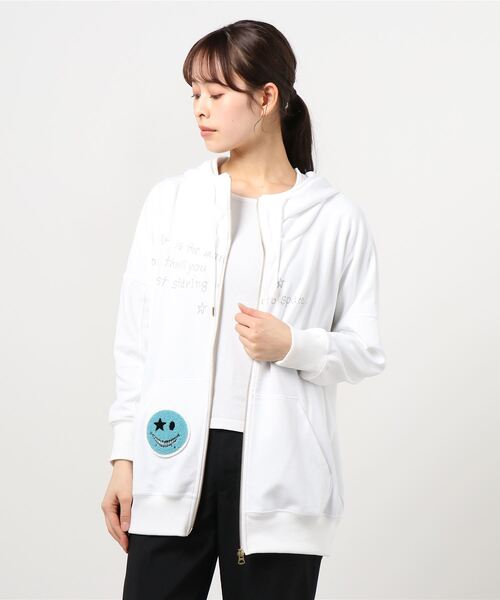 ONE MADE(ワンメイド)の「ONE MADE(ワンメイド)オーバーパーカー(パーカー・レディース・ホワイト・44/46)」の5枚目の写真