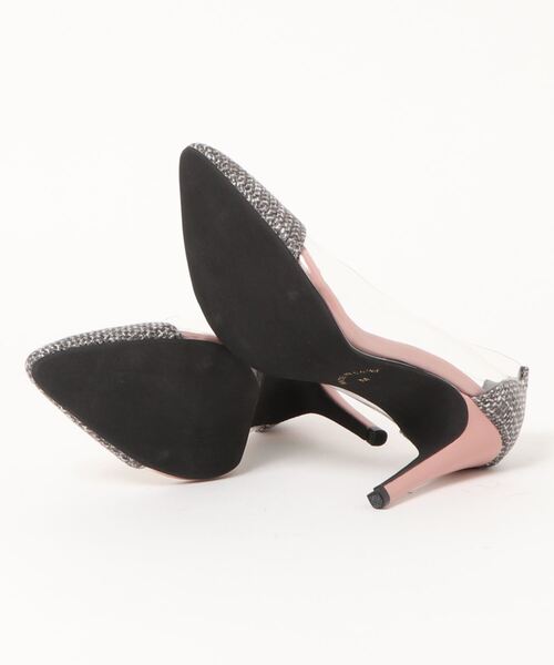 MIIA(ミーア)の「ツィードクリアコンビパンプス(パンプス・レディース・ピンク/ブラック/ベージュ・LARGE/MEDIUM)」の5枚目の写真