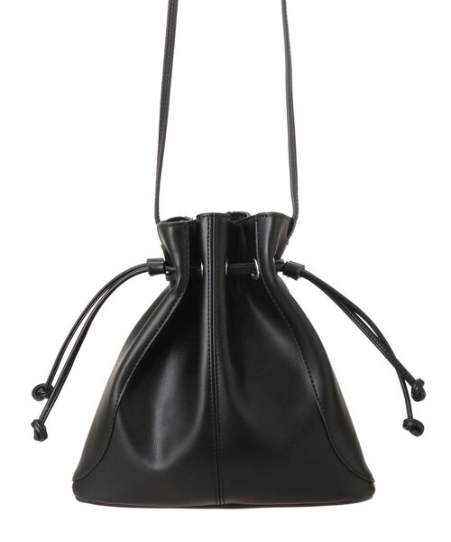 Ungrid（アングリッド）の「フェイクレザー巾着BAG（ハンドバッグ・レディース・ブラック/アイボリー・FREE）」の12枚目の写真