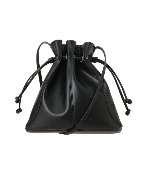 Ungrid（アングリッド）の「フェイクレザー巾着BAG（ハンドバッグ・レディース・ブラック/アイボリー・FREE）」の16枚目の写真