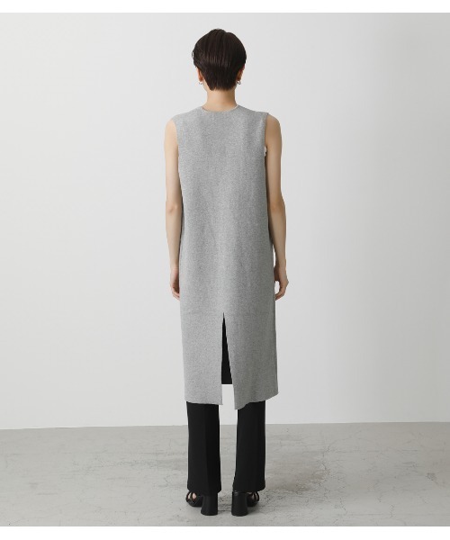 AZUL by moussy（アズールバイマウジー）の「LONG KNIT VEST/ロングニットベスト（ベスト・レディース・杢グレー/ブラック/ベージュ・FREE）」の9枚目の写真