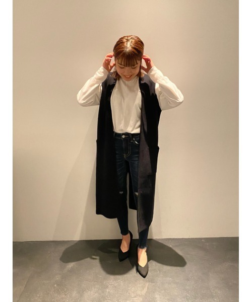 LONG KNIT VEST/ロングニットベスト（ベスト）｜AZUL BY MOUSSY