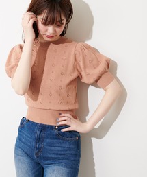 natural couture | お花手刺繍コンパクトニット(ニット/セーター)