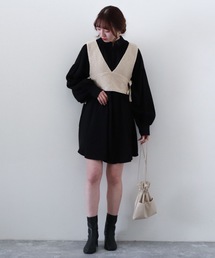 【限定item】テントラインスタンドカラーチュニック