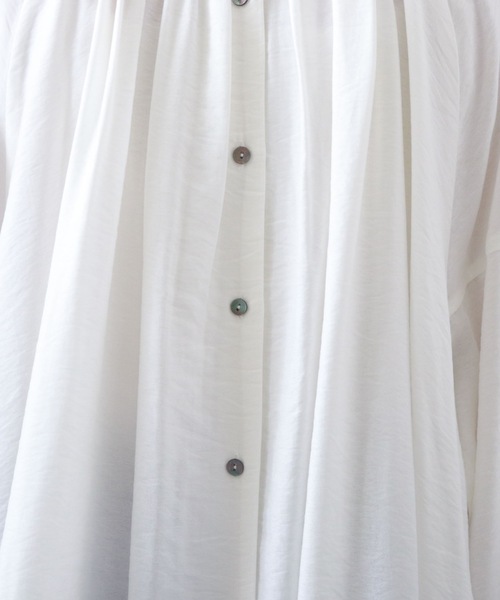 archives（アルシーヴ）の「【限定item】テントラインスタンドカラーチュニック（チュニック・レディース・ブラック/オフホワイト/ラベンダー・MEDIUM）」の11枚目の写真