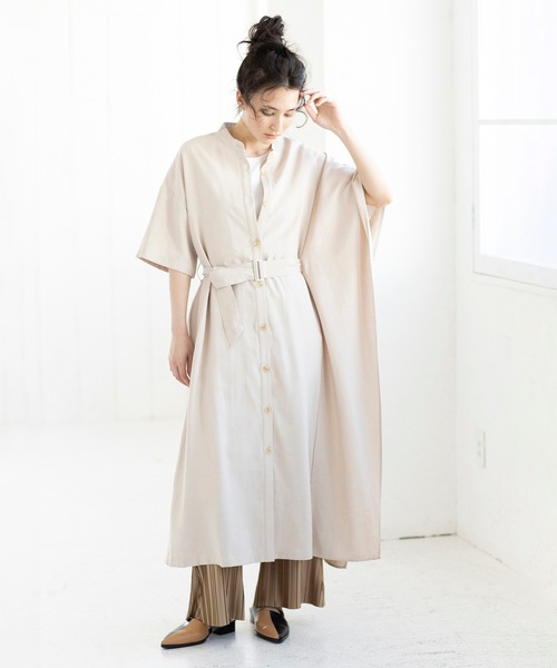 OSMOSIS(オズモーシス)の「プリーツベルボトムパンツ(その他パンツ・レディース・ライトベージュ/オリーブ/ベージュ/ブラック/ネイビー・ONE SIZE)」の7枚目の写真