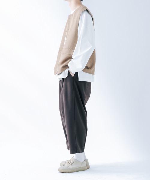 epnok（エプノック）の「メランジルーズベスト（ベスト・メンズ・グレー/カーキ/ライトブラウン/グレイッシュベージュ・SMALL/MEDIUM/LARGE）」の8枚目の写真