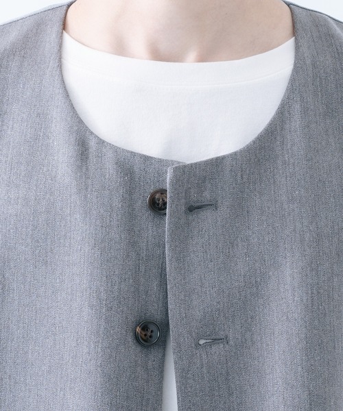 epnok（エプノック）の「メランジルーズベスト（ベスト・メンズ・グレー/カーキ/ライトブラウン/グレイッシュベージュ・SMALL/MEDIUM/LARGE）」の18枚目の写真