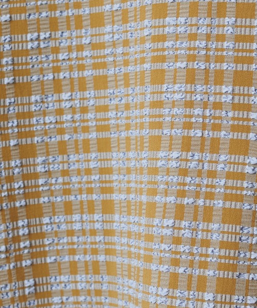 natural couture（ナチュラルクチュール）の「【WEB限定カラー有り】ぽこぽこチェックなセミタイトワンピース（ワンピース・レディース・ベージュ/イエロー/ブラック・FREE）」の16枚目の写真