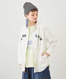 CUBE SUGAR | シャンブレー バックプリント ビッグシャツ(シャツ/ブラウス)