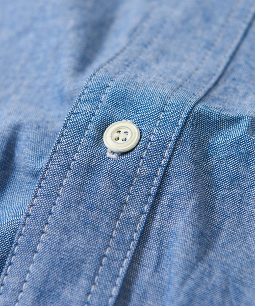 CUBE SUGAR(キューブシュガー)の「シャンブレー バックプリント ビッグシャツ(シャツ/ブラウス・レディース・ブルー/ネイビー/ホワイト・M)」の10枚目の写真