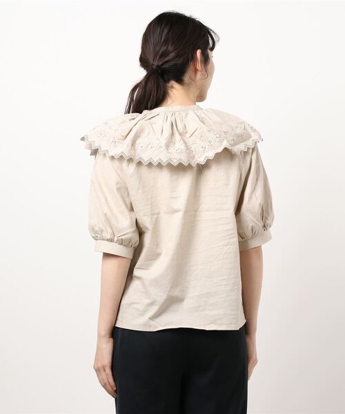 ehka sopo（エヘカソポ）の「スカラップレース衿ブラウス（シャツ/ブラウス・レディース・オフホワイト/ベージュ/ブラウン・ﾌﾘ-）」の5枚目の写真