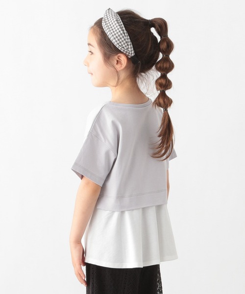 GLOBAL WORK(グローバルワーク)の「【キッズ】オシャ楽カットレイヤーT半袖/944788(Tシャツ/カットソー・キッズ・ブラック/グリーン/ライトブルー・110cm/100cm/120cm/130cm/140cm/150cm/160cm)」の3枚目の写真