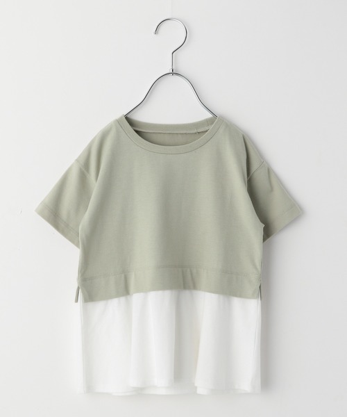 GLOBAL WORK(グローバルワーク)の「【キッズ】オシャ楽カットレイヤーT半袖/944788(Tシャツ/カットソー・キッズ・ブラック/グリーン/ライトブルー・110cm/100cm/120cm/130cm/140cm/150cm/160cm)」の5枚目の写真