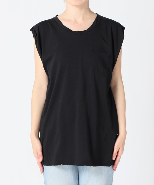 Deuxieme Classe W COTTON タンクトップ ブラック Deuxieme Classe W COTTON タンクトップ ブラック