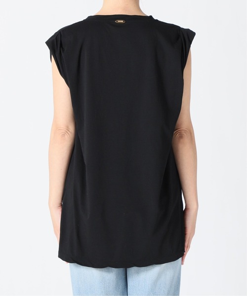 Deuxieme Classe W COTTON タンクトップ ブラック Healthknit / ヘルスニット TUBULAR 2WAY TANKTOP（タンクトップ