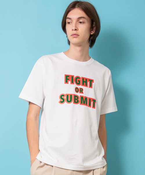 1/F(イチエフ)の「【1/F】プリントT FIGHT(Tシャツ/カットソー)」|ホワイト