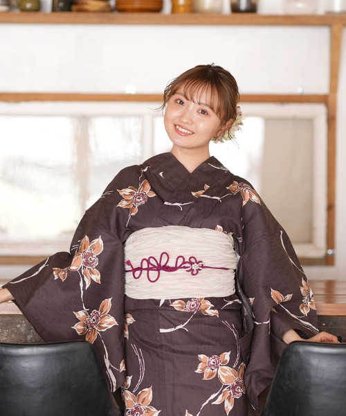 選べる浴衣3点セット　オーガニックコットンA