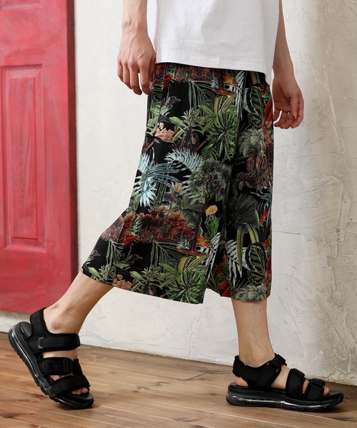 TopIsm(トップイズム)の「【2023】 レーヨンボタニカルアロハ柄 無地ステテコ(その他パンツ・メンズ・ホワイト/ブラック/ネイビー/ブルー系その他/グレー系その他/Navy/Black/チャコールグレー/ブルー系その他2/ブラック系その他/ブルー・LL/M/L/XL)」の3枚目の写真