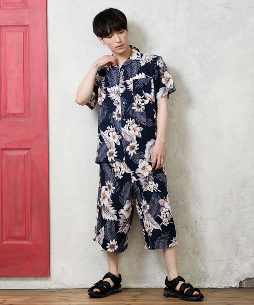 TopIsm(トップイズム)の「【2023】 レーヨンボタニカルアロハ柄 無地ステテコ(その他パンツ・メンズ・ホワイト/ブラック/ネイビー/ブルー系その他/グレー系その他/Navy/Black/チャコールグレー/ブルー系その他2/ブラック系その他/ブルー・LL/M/L/XL)」の12枚目の写真